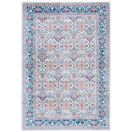 Safavieh 5 ft.-3 in. x 7 ft.-6 in. Brentwood Transitional Rectangle Rug, Beige & Navy BNT870B-5